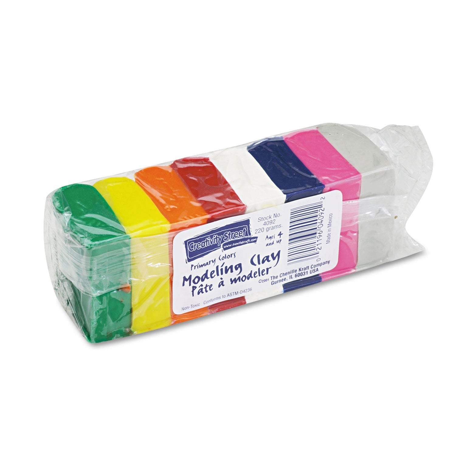 Creativity Street Modeling Clay Assortment, 27.5 g of Each Color, Assorted Bright, 220 g