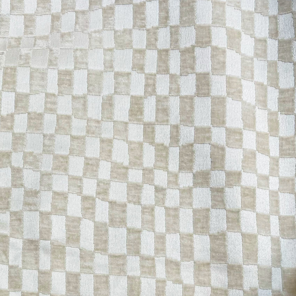 CHECKMATE - CHECKERED DESIGN CHENILLE UPHOLSTERY FABRIC