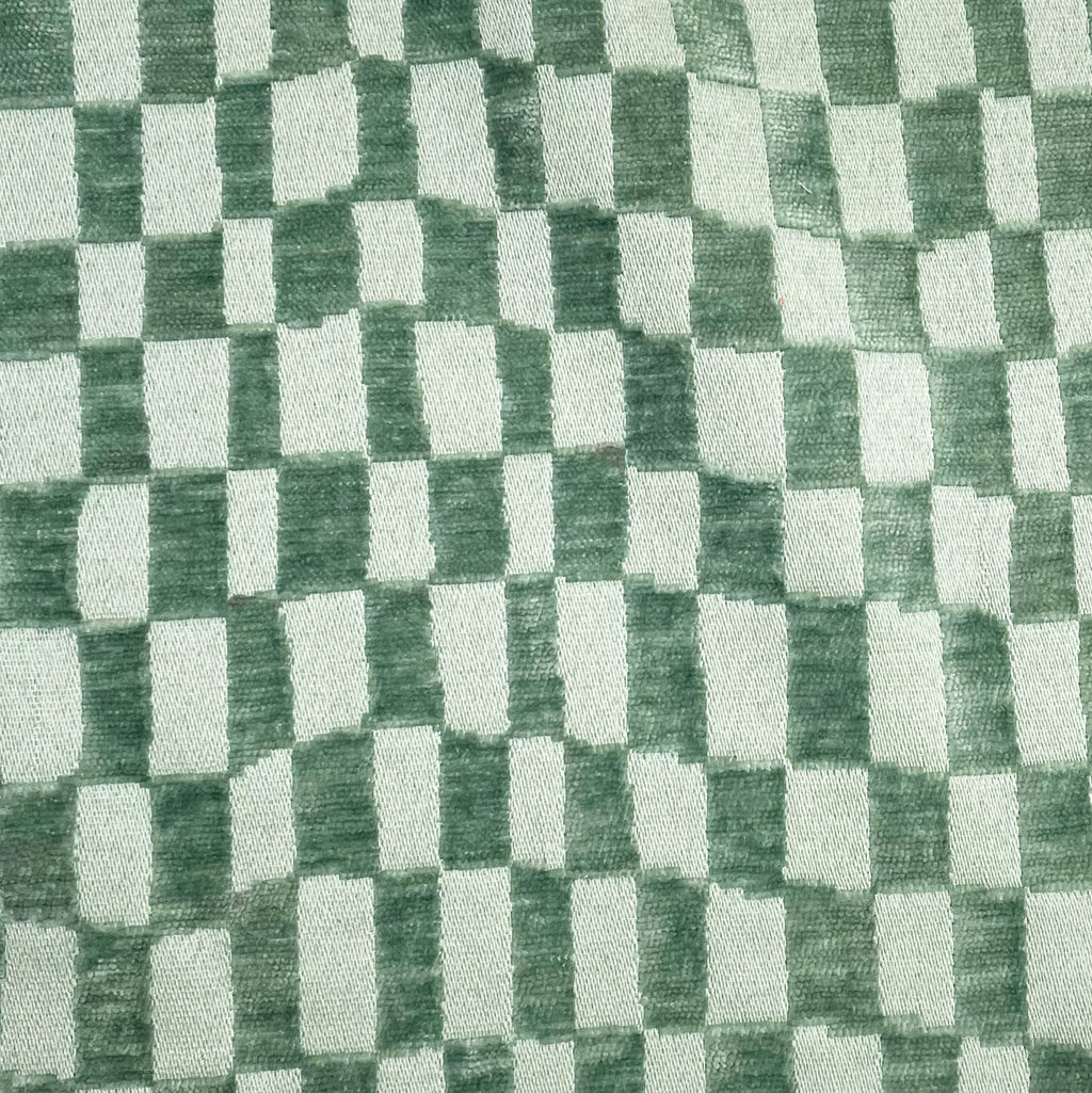 CHECKMATE - CHECKERED DESIGN CHENILLE UPHOLSTERY FABRIC