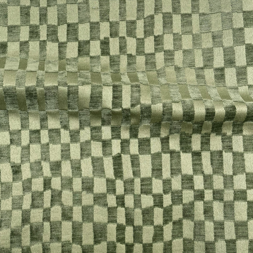 CHECKMATE - CHECKERED DESIGN CHENILLE UPHOLSTERY FABRIC