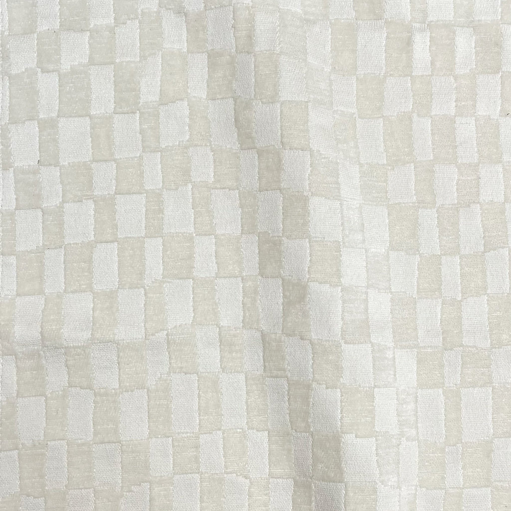 CHECKMATE - CHECKERED DESIGN CHENILLE UPHOLSTERY FABRIC