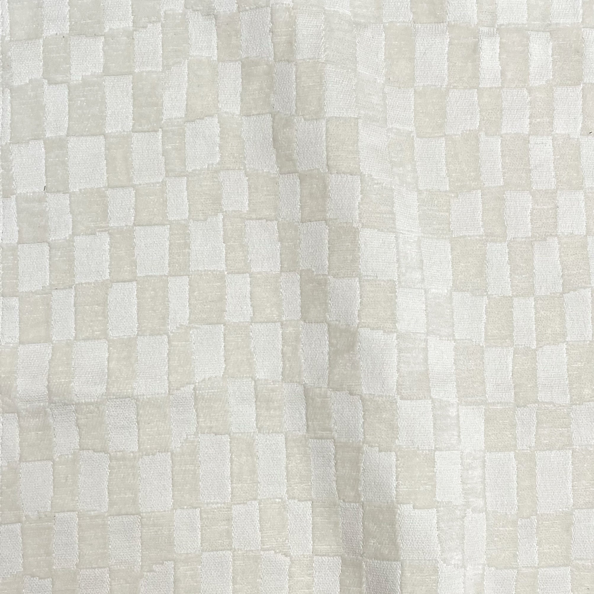 CHECKMATE - CHECKERED DESIGN CHENILLE UPHOLSTERY FABRIC