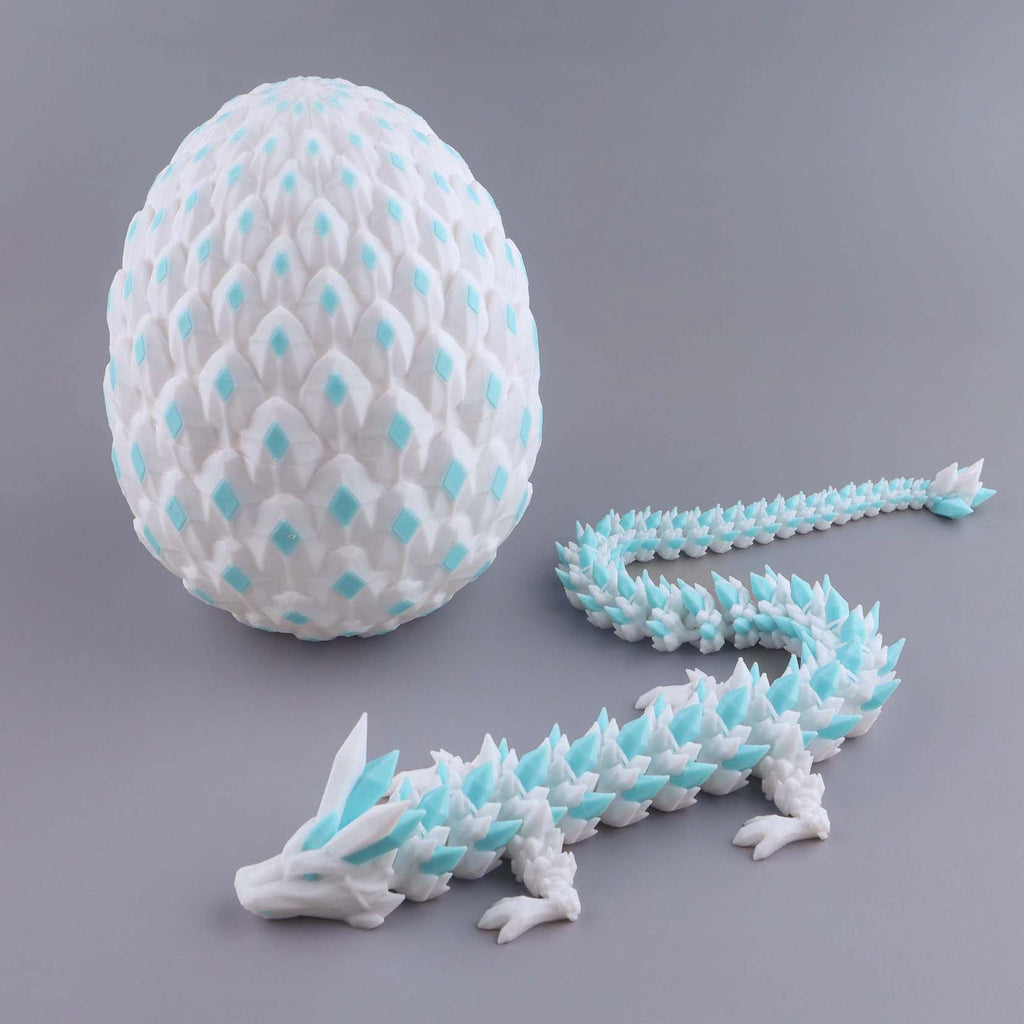 3D Printed Crystal Dragon Fidget Toy – Articulated Flexible Desk Toy Gift
