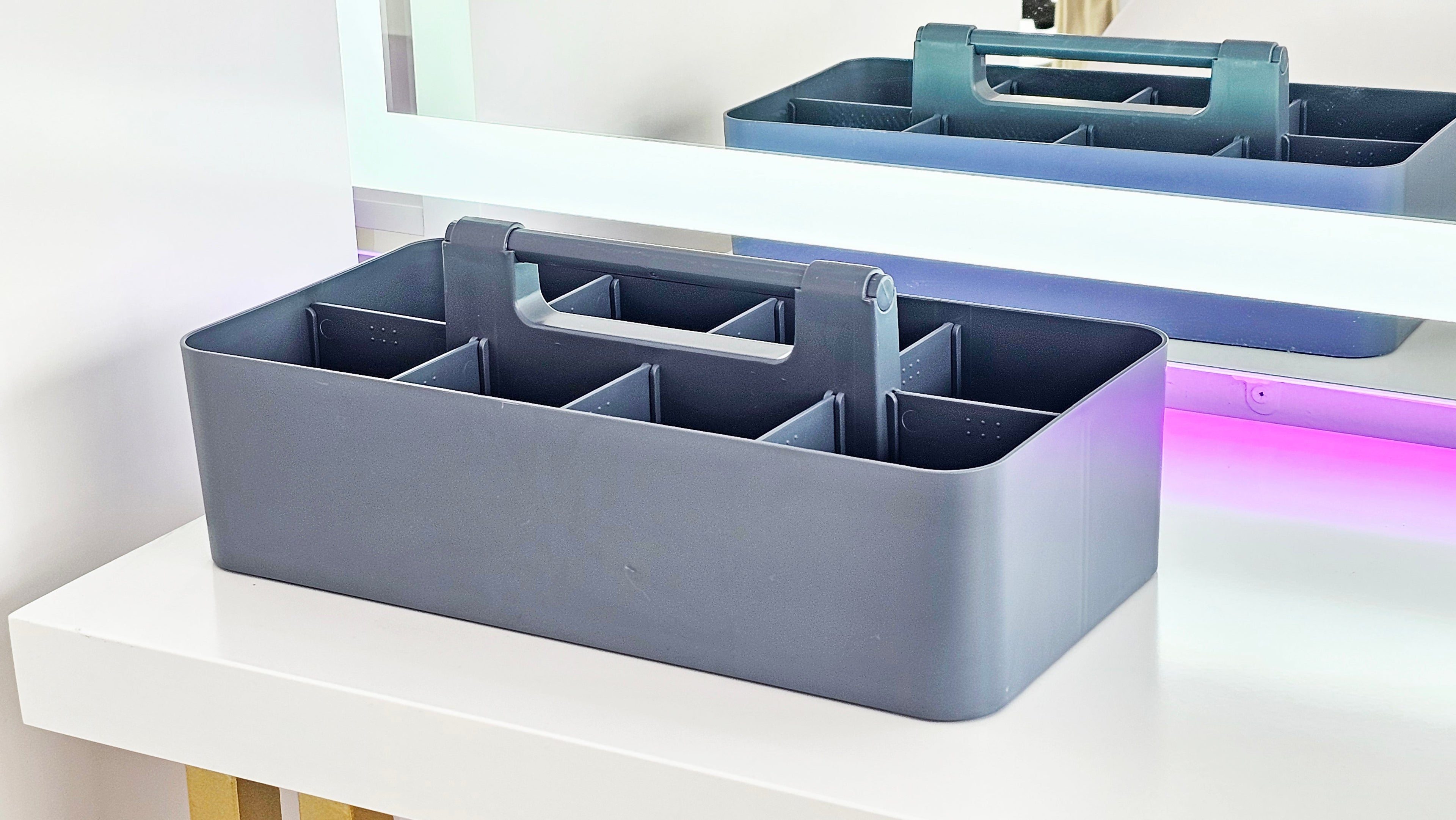 Enjoy Organizer 10 PACK -Large Plastic Storage Portable Caddy with Handles Made In USA