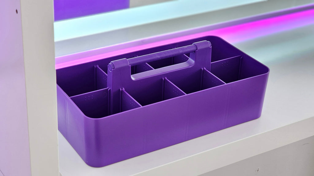 Enjoy Organizer 10 PACK -Large Plastic Storage Portable Caddy with Handles Made In USA