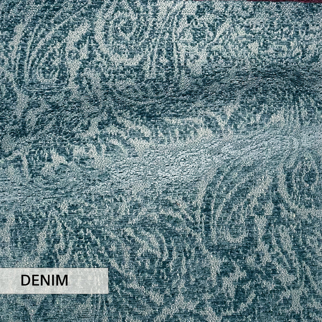 EVERLY - BOUCLE WRAP PAISLEY DESIGN JACQUARD UPHOLSTERY FABRIC BY THE YARD
