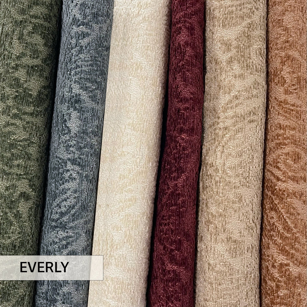 EVERLY - BOUCLE WRAP PAISLEY DESIGN JACQUARD UPHOLSTERY FABRIC BY THE YARD