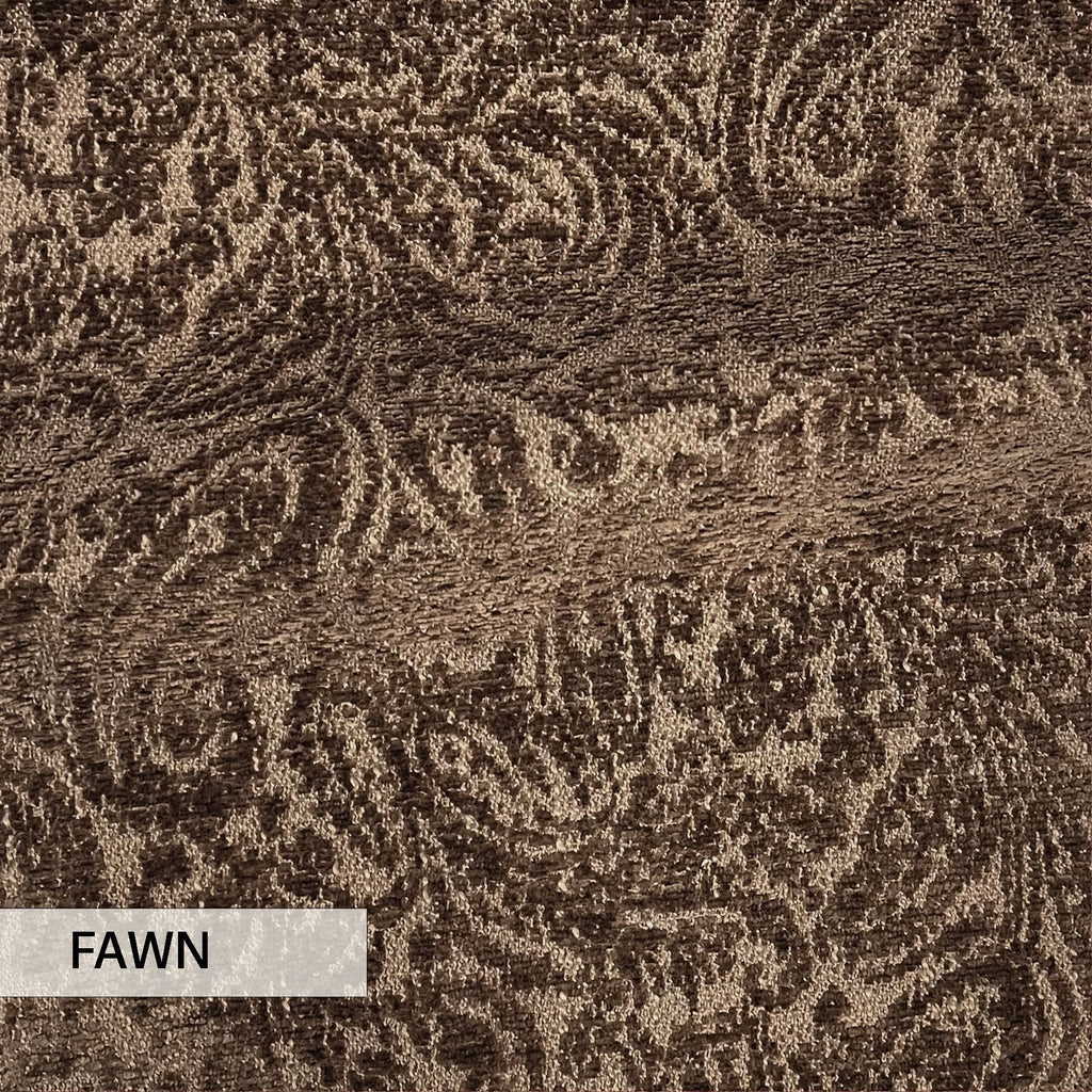 EVERLY - BOUCLE WRAP PAISLEY DESIGN JACQUARD UPHOLSTERY FABRIC BY THE YARD
