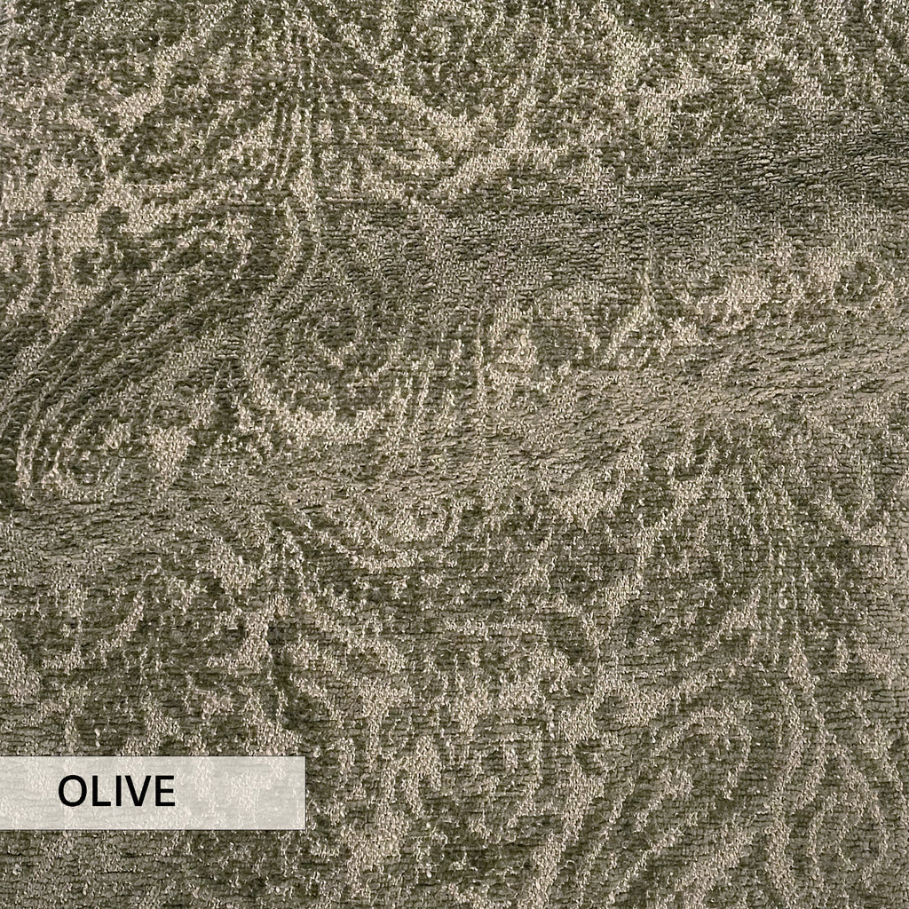 EVERLY - BOUCLE WRAP PAISLEY DESIGN JACQUARD UPHOLSTERY FABRIC BY THE YARD