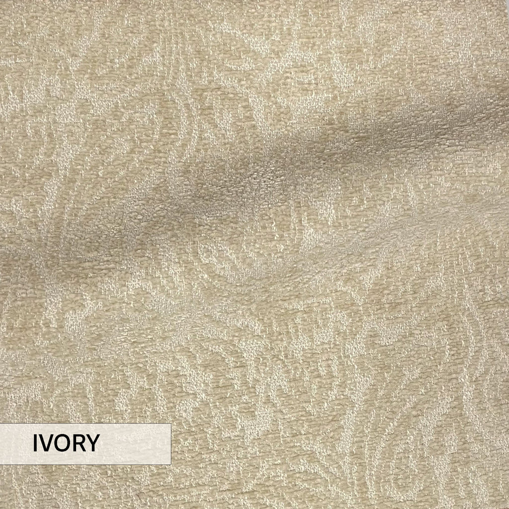 EVERLY - BOUCLE WRAP PAISLEY DESIGN JACQUARD UPHOLSTERY FABRIC BY THE YARD