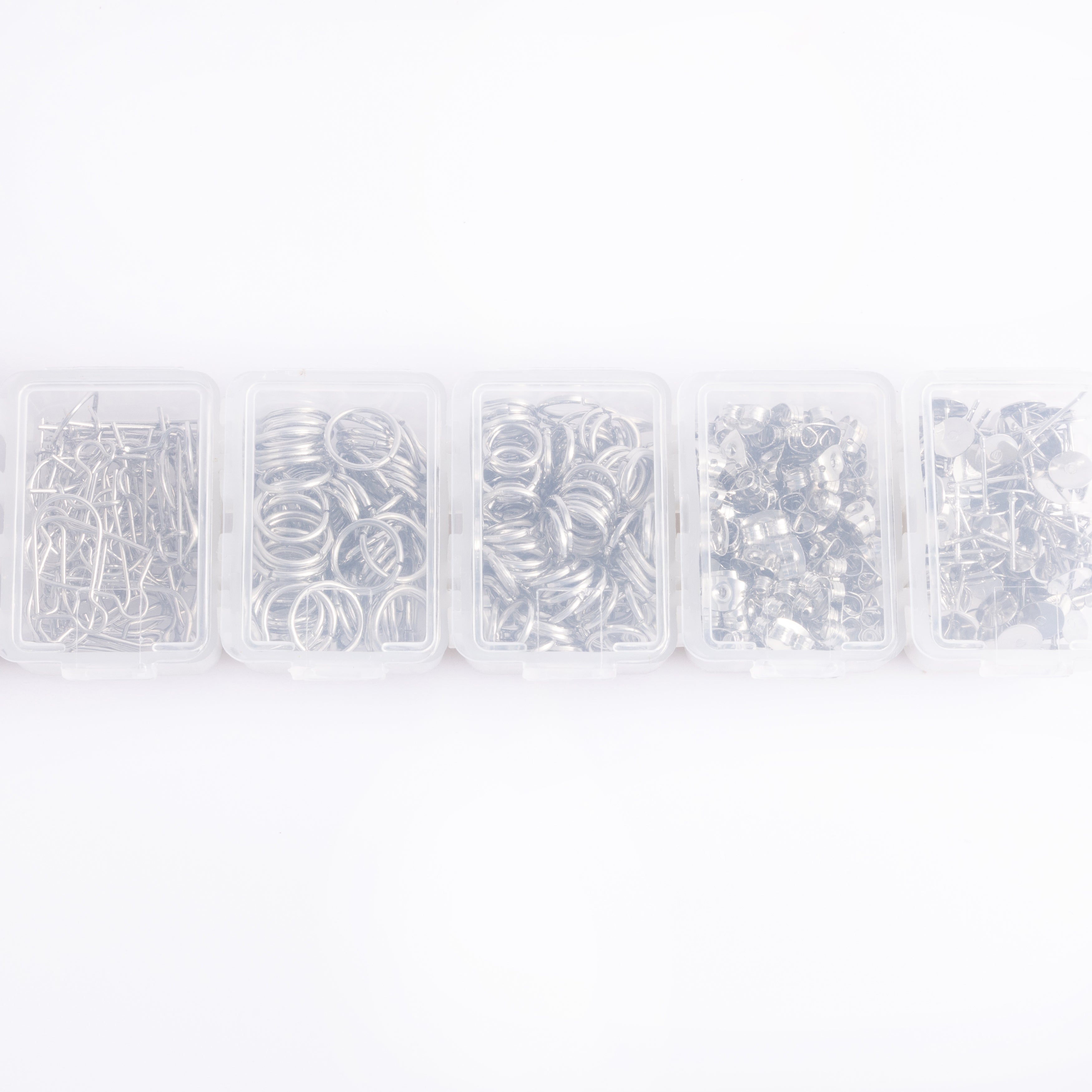 Silver Essential Earring Findings Kit, 575pcs