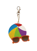 Diamond Art Beach Ball Keychain