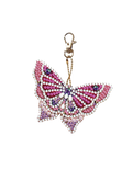 Diamond Art Butterfly Keychain