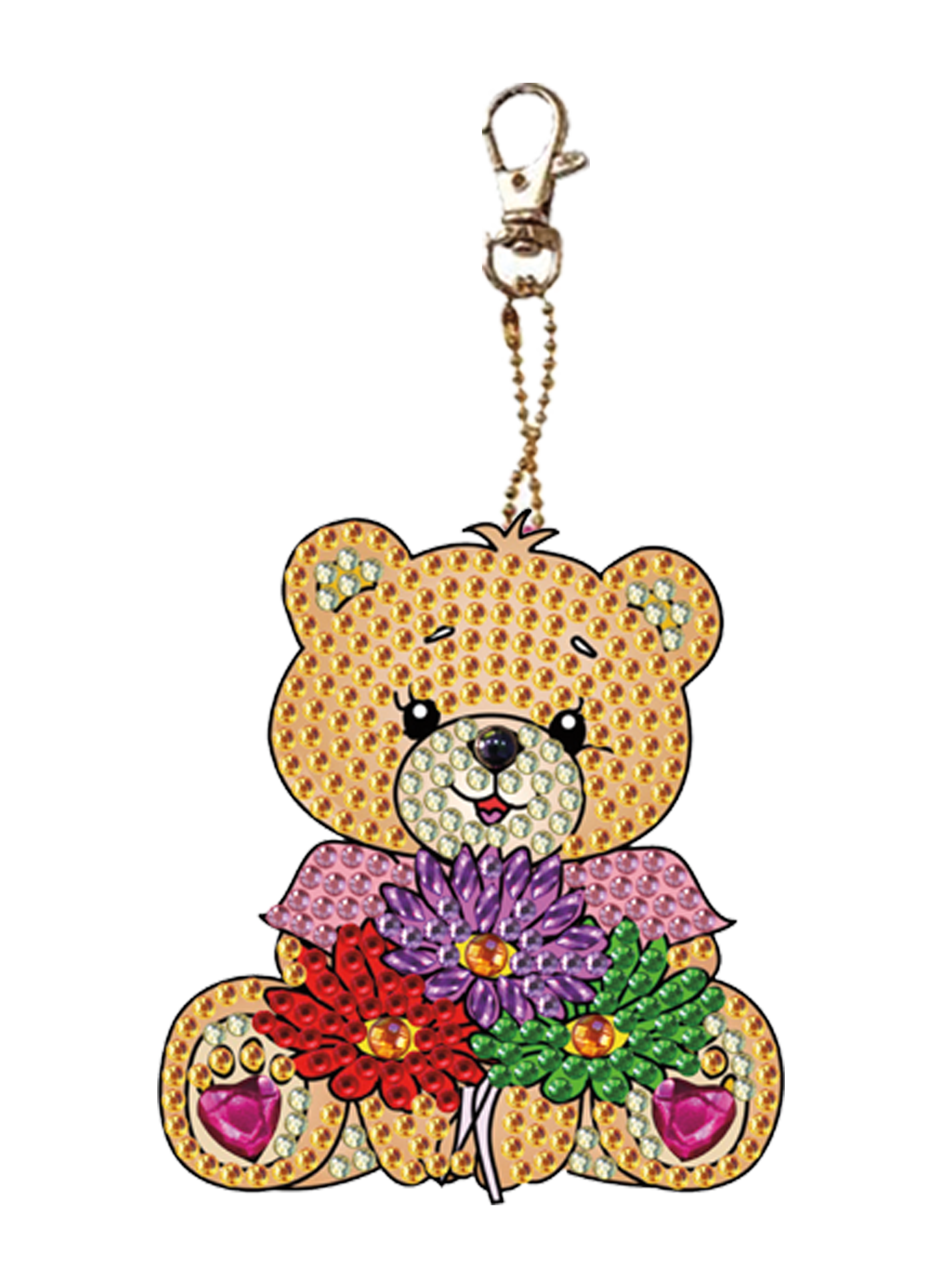 Diamond Art Daisy Bear Keychain