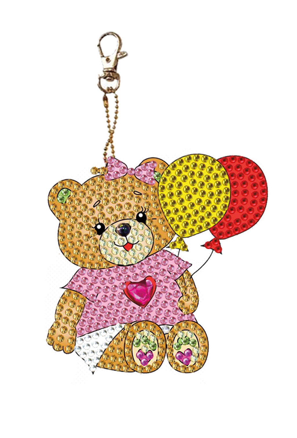 Diamond Art Balloon Bear Keychain