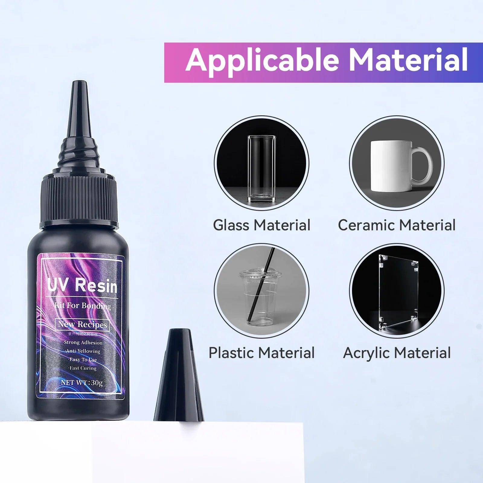 UV Epoxy Resin Glue for Jewelry Making | High Transparency Fast Drying Hardness