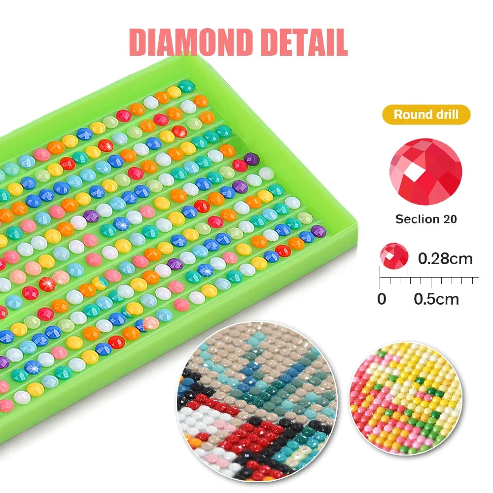 5D DIY Diamond Painting Landscape House Full Round Drill Embroidery Forest Scenery Cross Stitch Set Art Home Decor Gift
