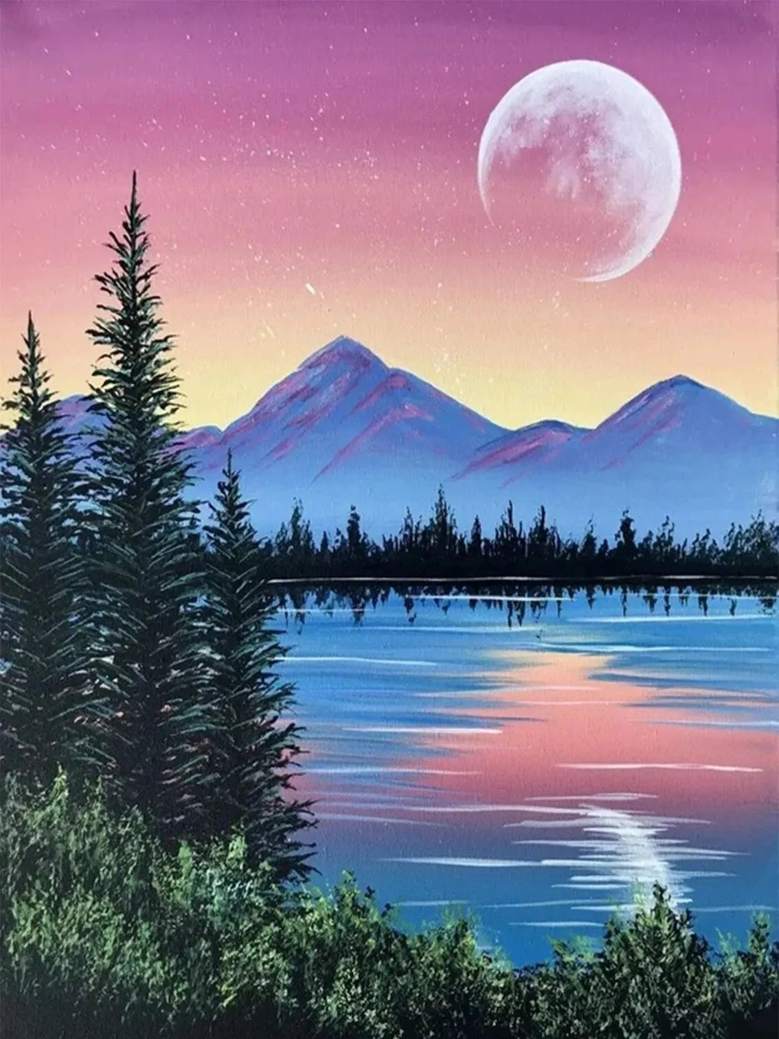 5D DIY Landscape Diamond Painting Kit Starry Sky Cross Stitch Diamond Embroidery Rhinestone Mosaic Art Home Decor Painting