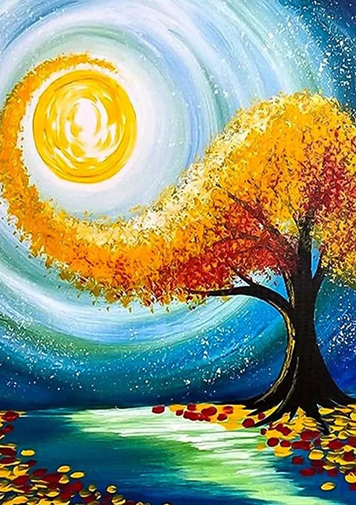 5D DIY Landscape Diamond Painting Kit Starry Sky Cross Stitch Diamond Embroidery Rhinestone Mosaic Art Home Decor Painting