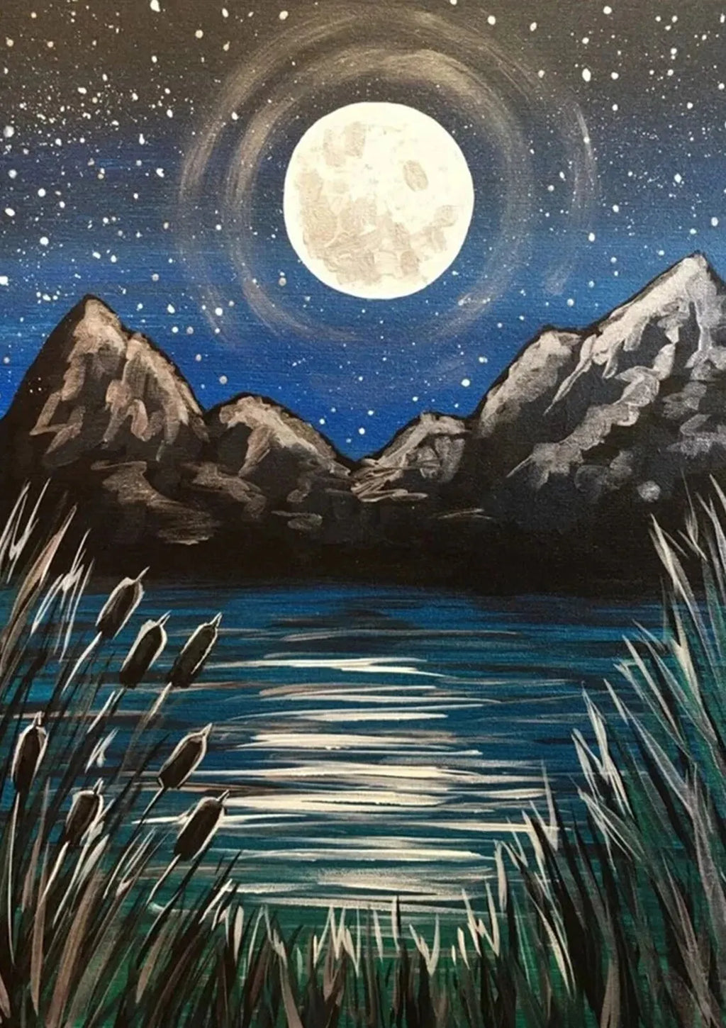 5D DIY Landscape Diamond Painting Kit Starry Sky Cross Stitch Diamond Embroidery Rhinestone Mosaic Art Home Decor Painting