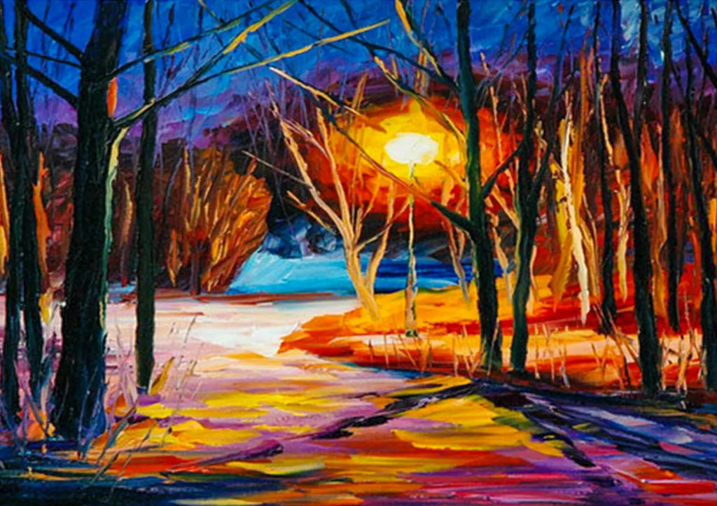 5D DIY Landscape Diamond Painting Kit Starry Sky Cross Stitch Diamond Embroidery Rhinestone Mosaic Art Home Decor Painting