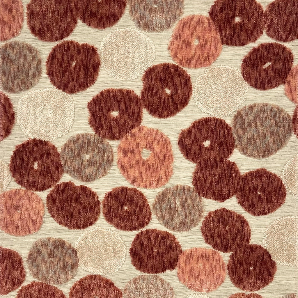 SEVILLA - GEOMETRIC PATTERN CUT VELVET JACQUARD UPHOLSTERY FABRIC BY THE YARD