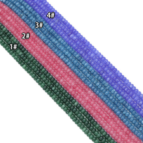 27 Colors 5x8mm Smooth Rondelle Jade Beads, Sku#U2330