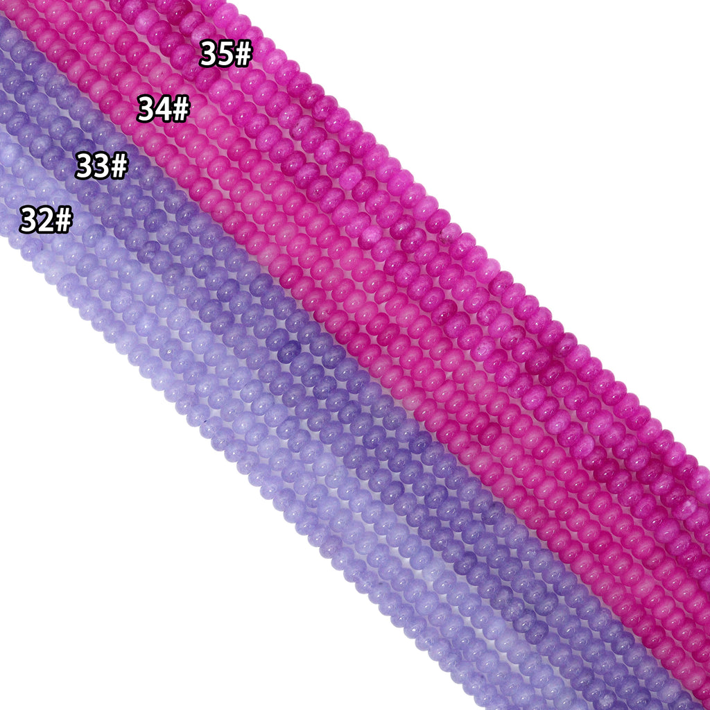 27 Colors 5x8mm Smooth Rondelle Jade Beads, Sku#U2330