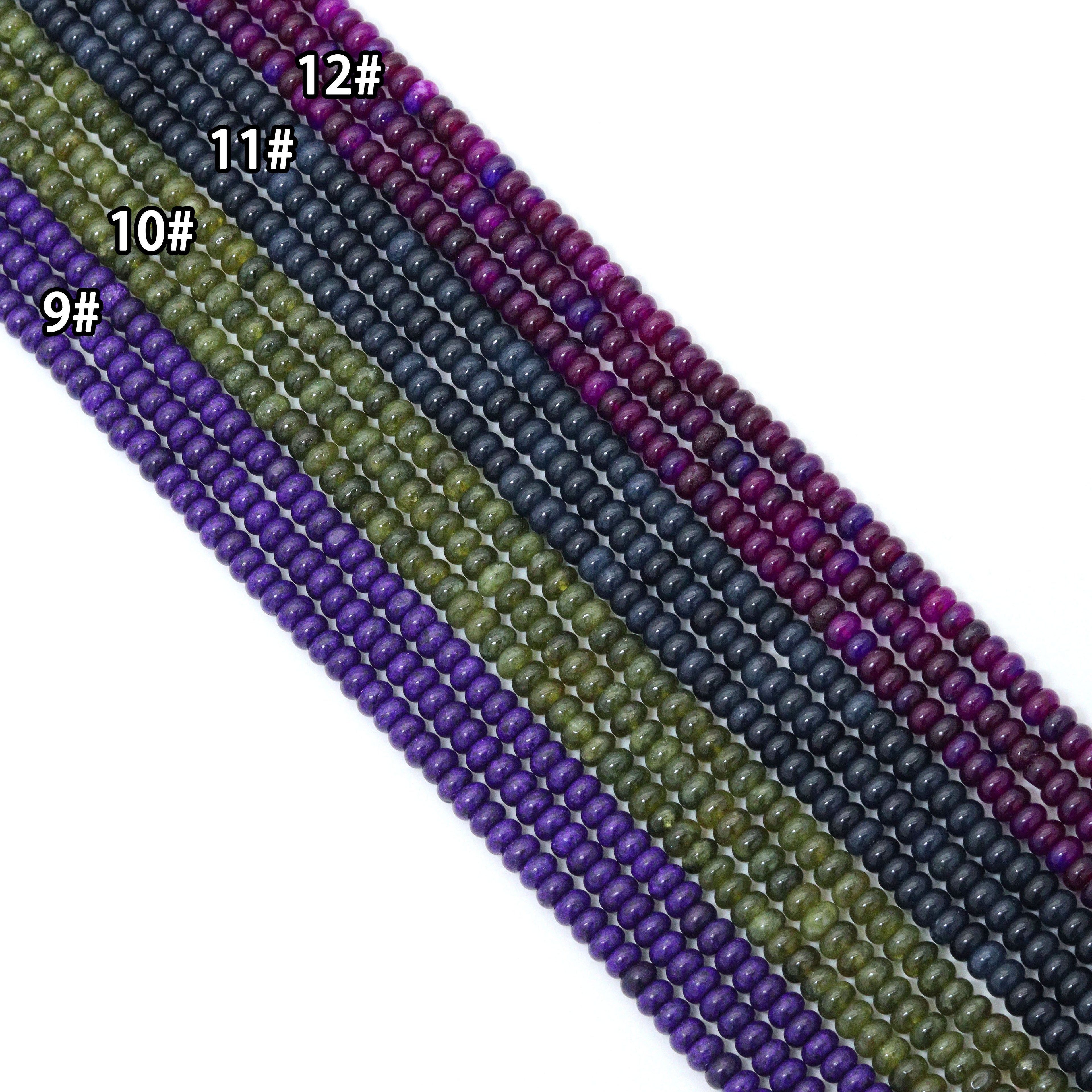 27 Colors 5x8mm Smooth Rondelle Jade Beads, Sku#U2330