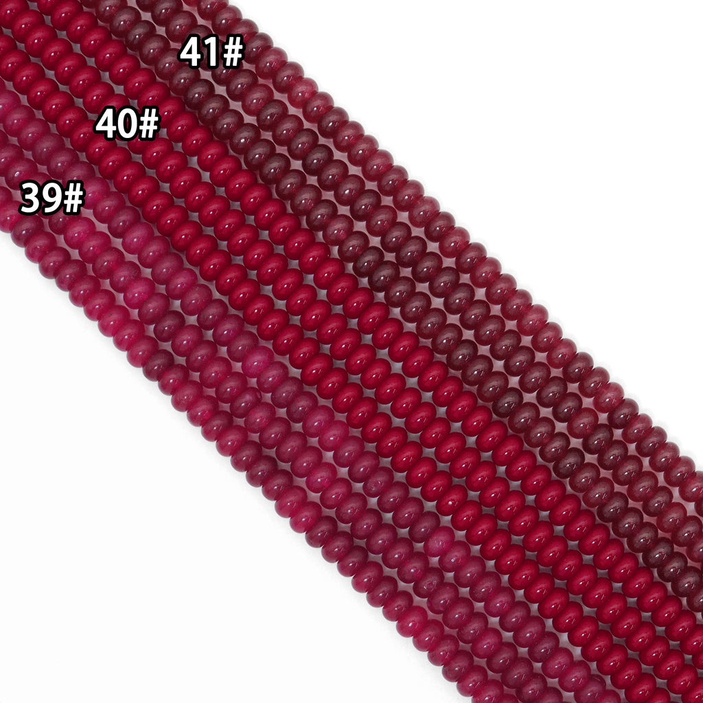27 Colors 5x8mm Smooth Rondelle Jade Beads, Sku#U2330