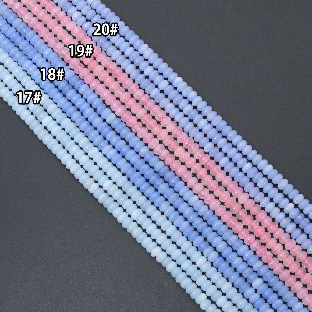 27 Colors 5x8mm Smooth Rondelle Jade Beads, Sku#U2330