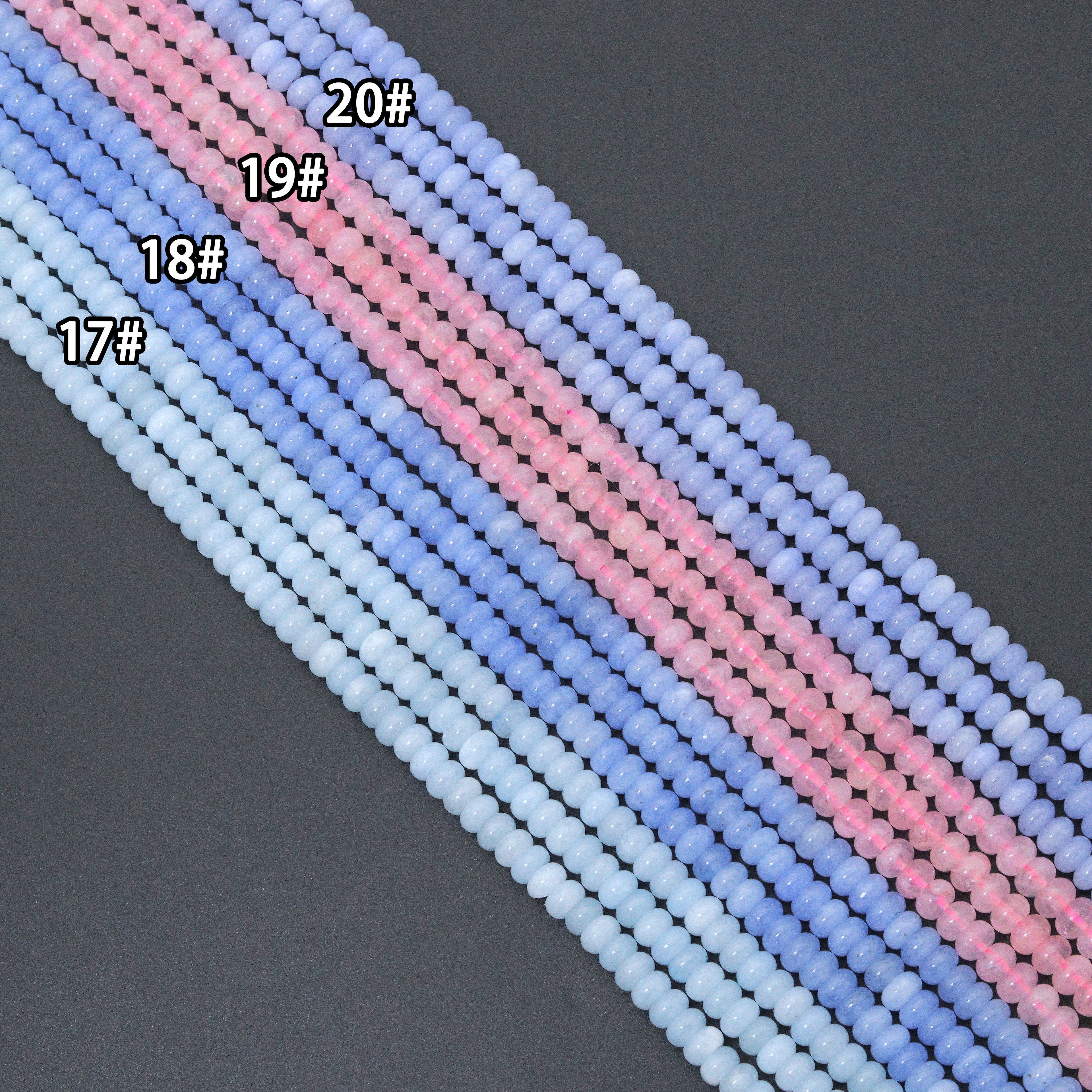 27 Colors 5x8mm Smooth Rondelle Jade Beads, Sku#U2330