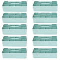 Enjoy Organizer 10 PACK -Large Plastic Storage Portable Caddy with Handles Made In USA