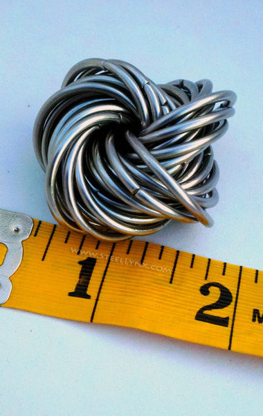 Mobii® STAINLESS STEEL: Stress Ball, Stim Fidget Ball Desk Toy