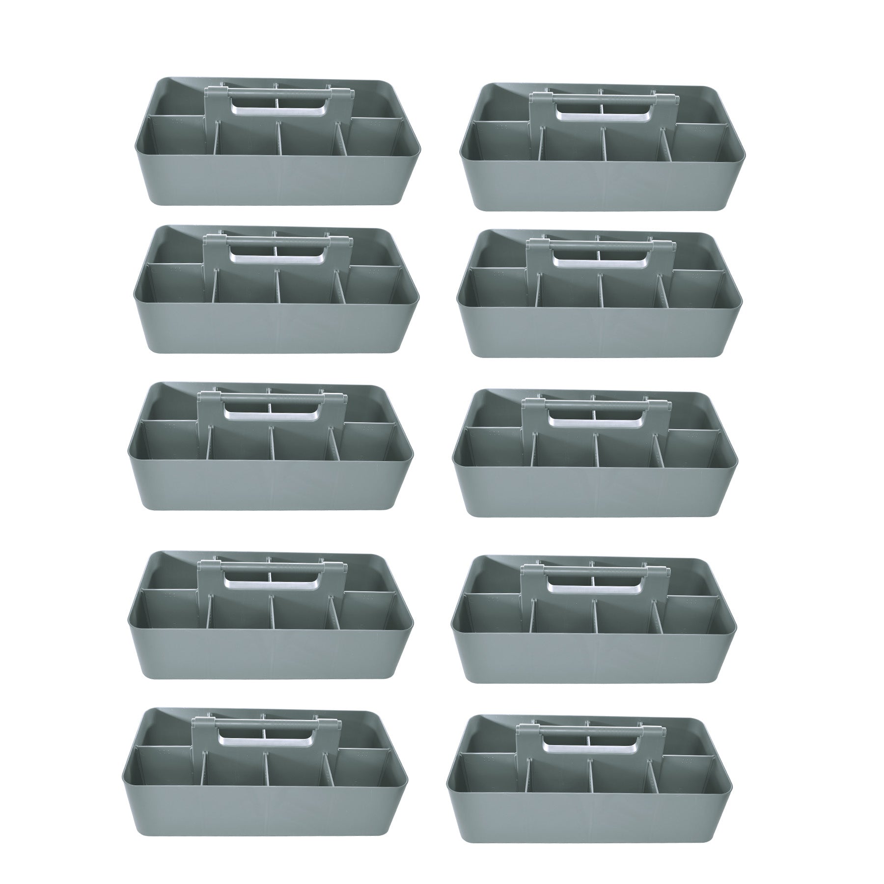 Enjoy Organizer 10 PACK -Large Plastic Storage Portable Caddy with Handles Made In USA