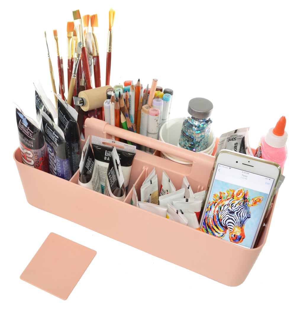 Enjoy Organizer 10 PACK -Large Plastic Storage Portable Caddy with Handles Made In USA