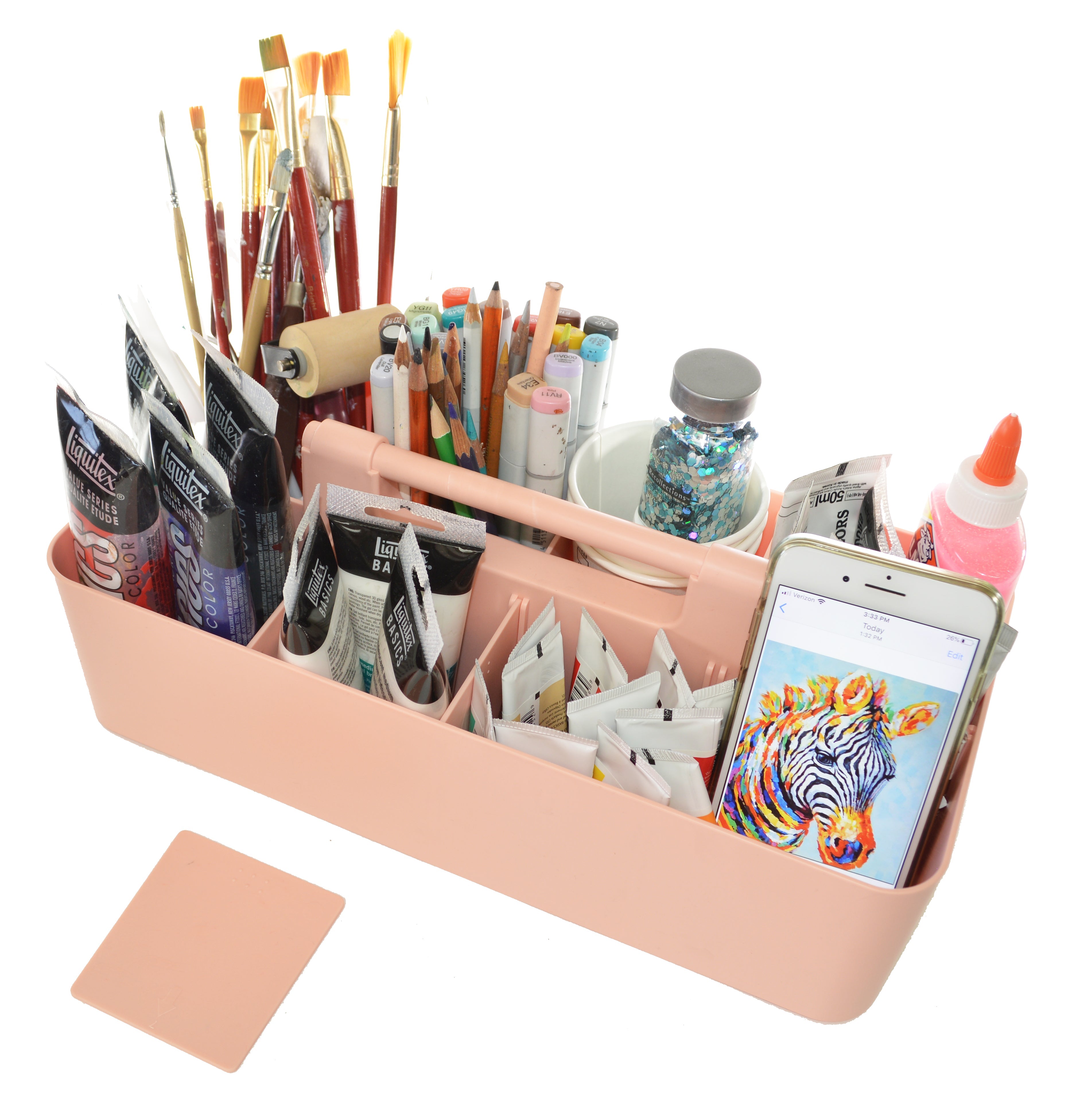 Enjoy Organizer 10 PACK -Large Plastic Storage Portable Caddy with Handles Made In USA