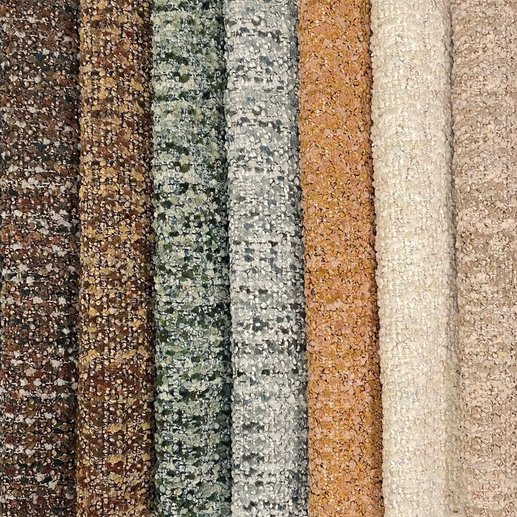 CORA - SOLID BOUCLE UPHOLSTERY FABRIC BY THE YARD