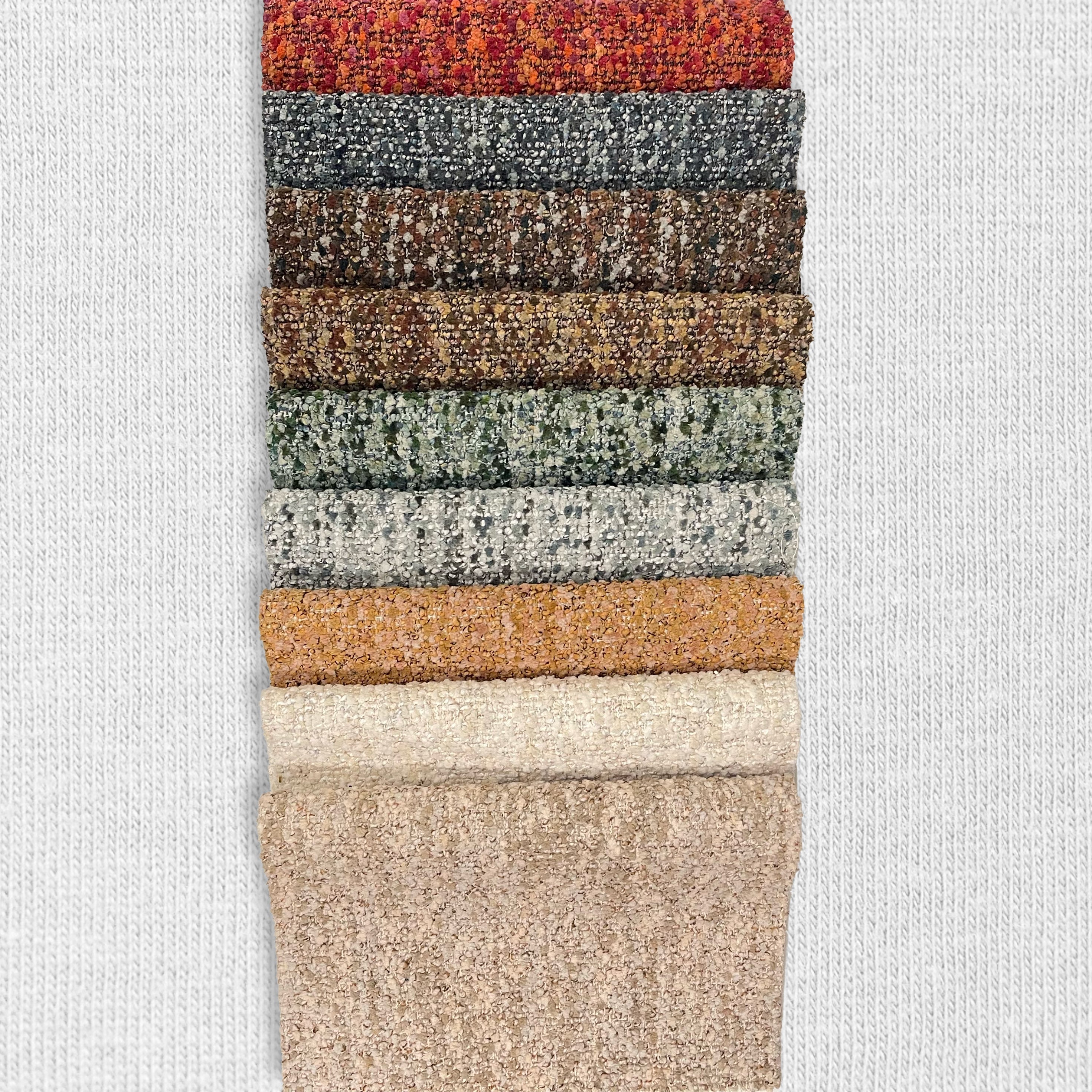 CORA - SOLID BOUCLE UPHOLSTERY FABRIC BY THE YARD
