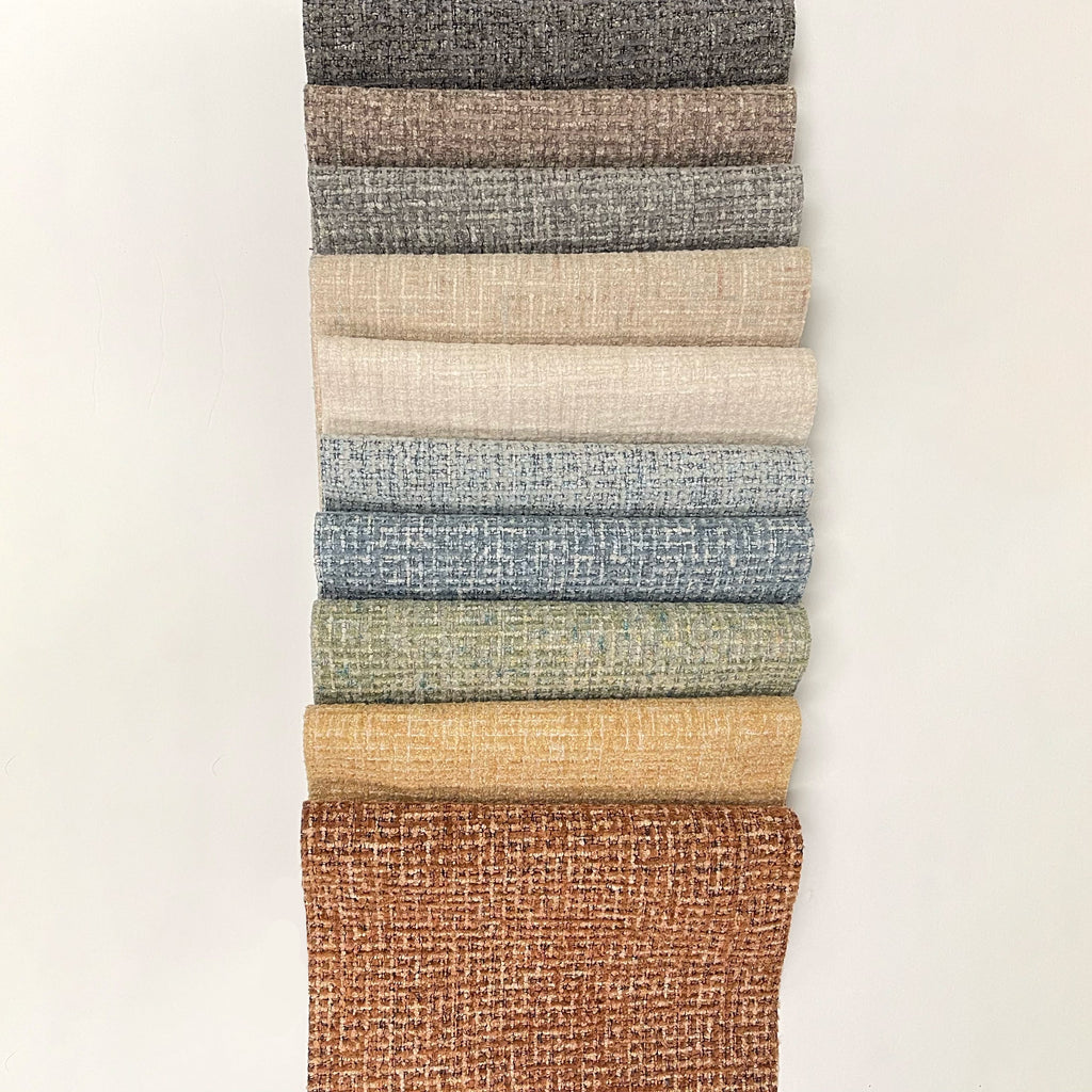 DEVON - BOUCLE YARN CHENILLE UPHOLSTERY FABRIC BY THE YARD