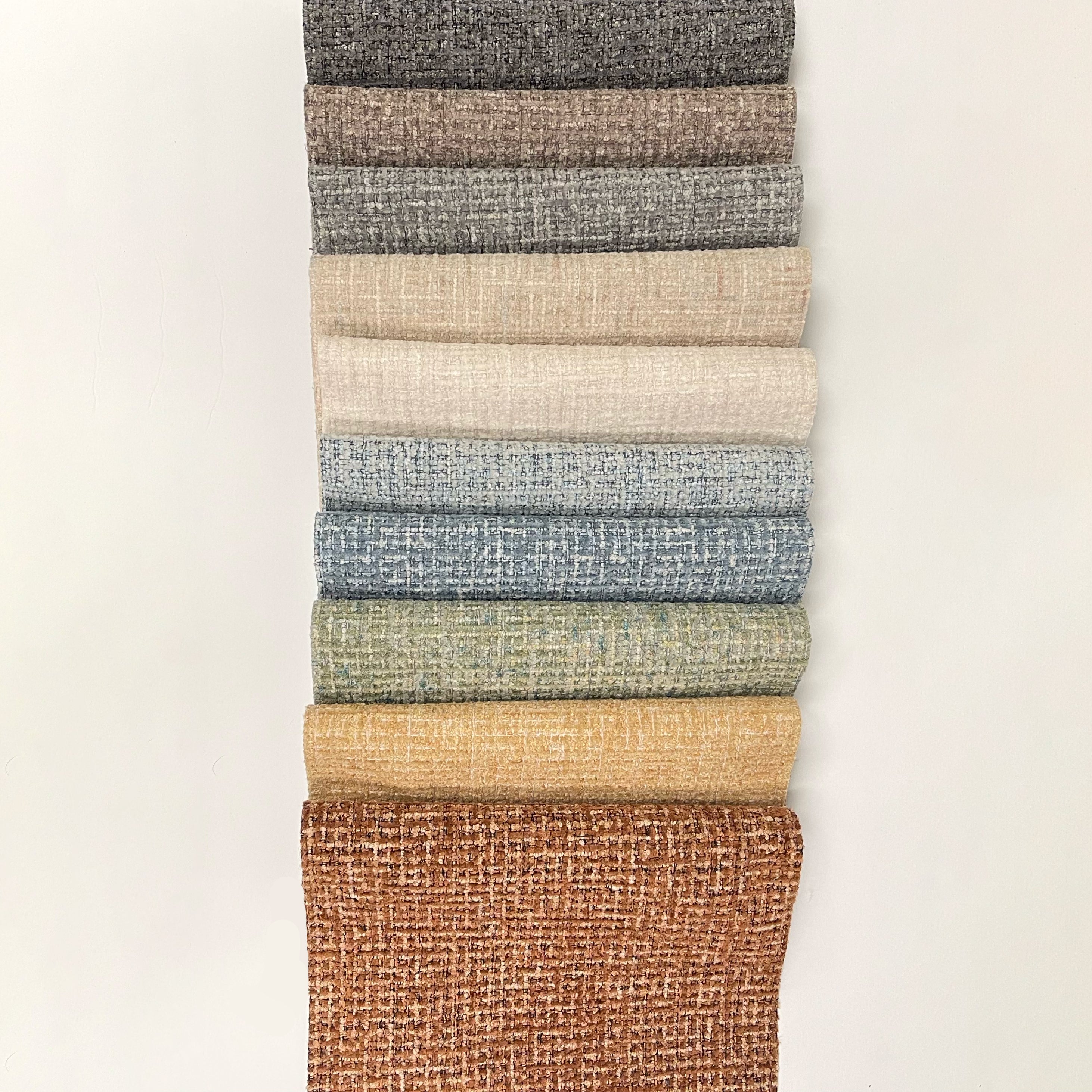 DEVON - BOUCLE YARN CHENILLE UPHOLSTERY FABRIC BY THE YARD