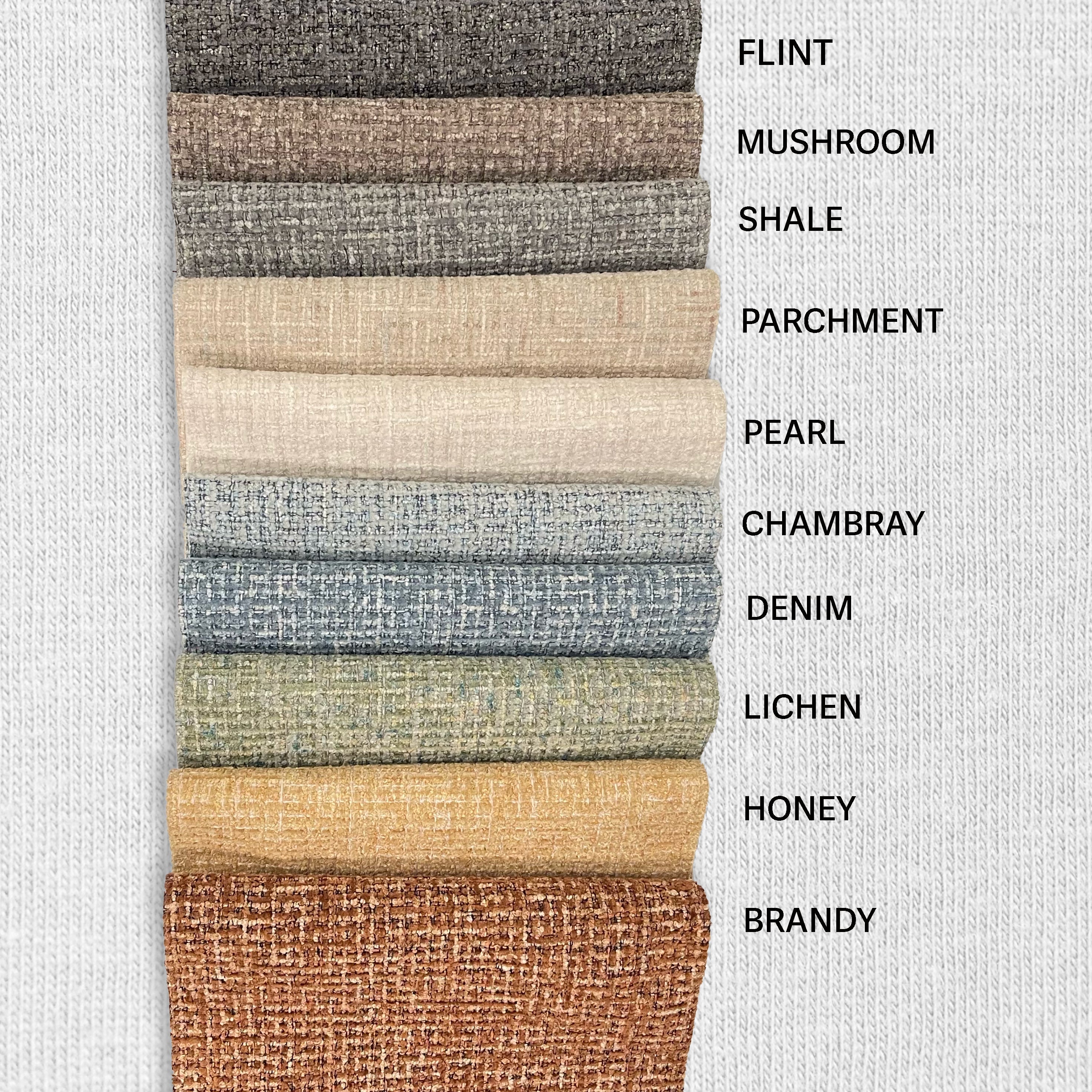 DEVON - BOUCLE YARN CHENILLE UPHOLSTERY FABRIC BY THE YARD