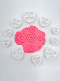 Valentine Heart Cookie Polymer Clay Cutters – Set of 10 (Mixed Sizes)